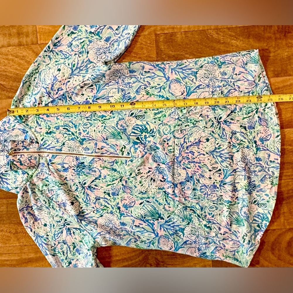 Lilly Pulitzer Skipper Popover Surf Blue Soleil It On Me Size M - Picture 11 of 16